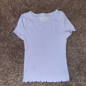 Aeropostale Women's Seriously Soft Shrunken Tee - Light Blue‎ -  Small